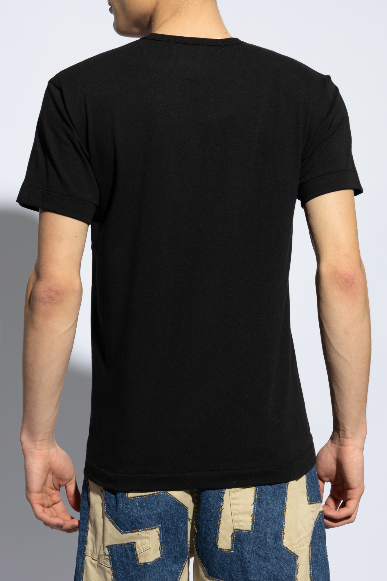 Czarny T-shirt z logo Comme des Garçons Play - Vitkac Polska
